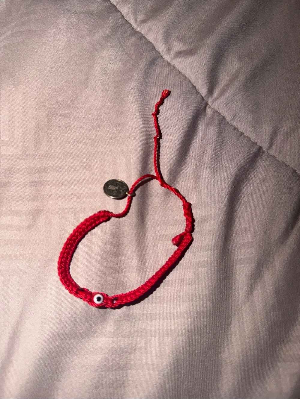 Red Kids Braided Evil Eye Bracelet